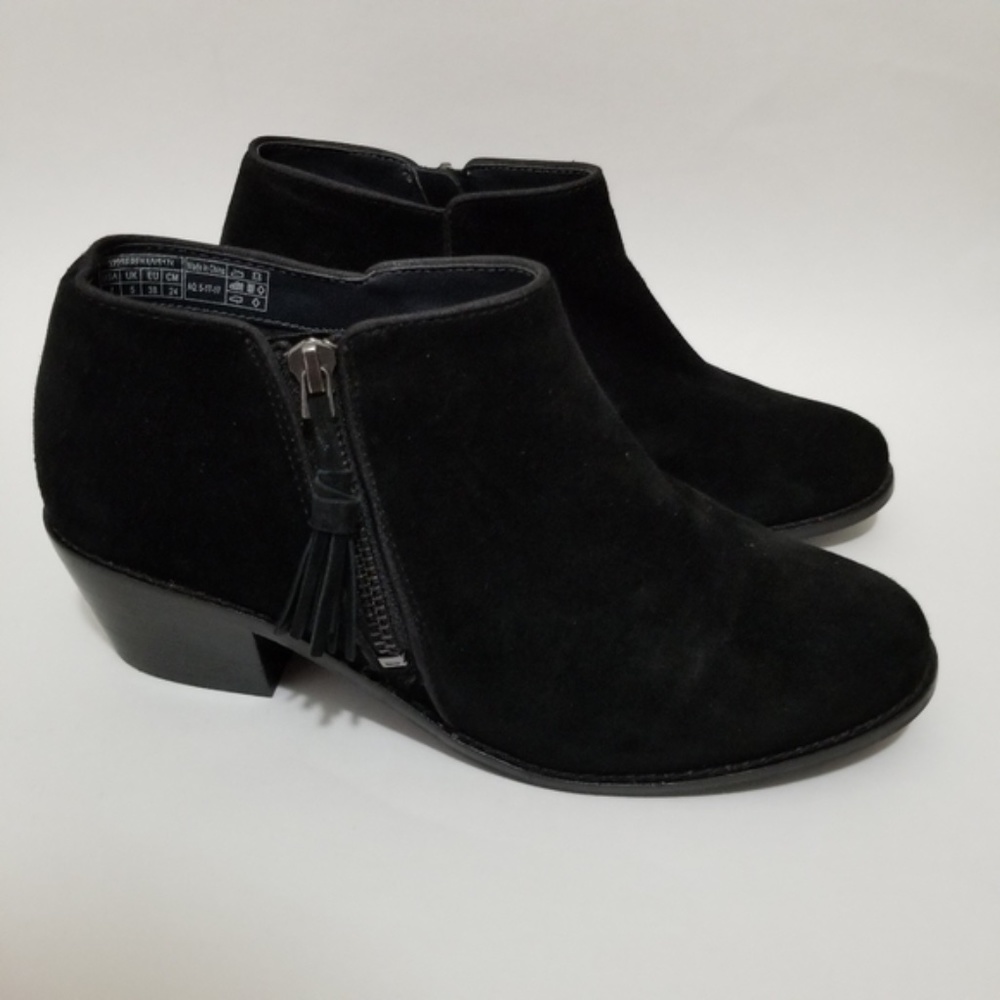 Vionic Serena Boots Suede Leather Booties Black